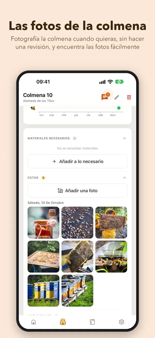 Las fotos de la colmena. Fotografía la colmena cuando quieras, sin hacer una revisión, y encuentra las fotos fácilmente